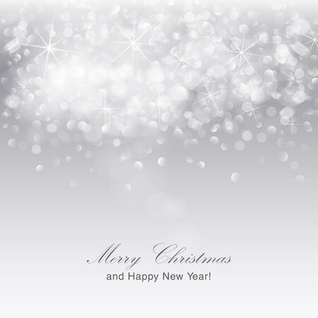 Glittery lights silver abstract Christmas background.のイラスト素材