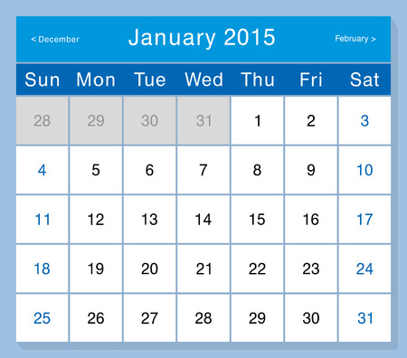 Design template calendar 2015. January.のイラスト素材