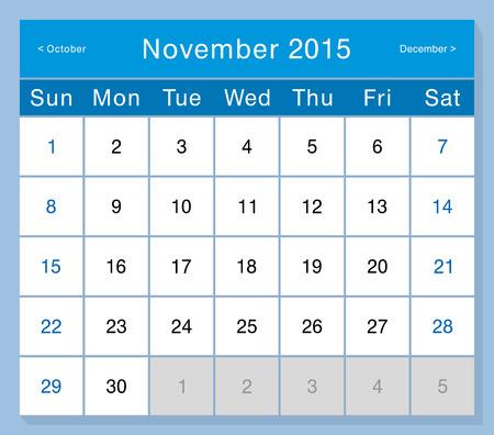 Design template calendar 2015. November.のイラスト素材