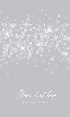 Glittery lights silver abstract Christmas background.のイラスト素材