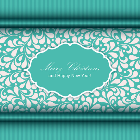 Merry Christmas and Happy New Year card design. Perfect as invitation or announcement.のイラスト素材