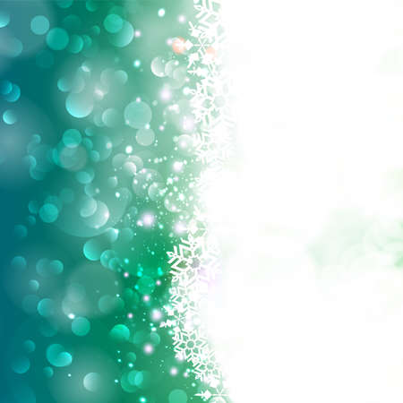 Green Christmas lights background.のイラスト素材