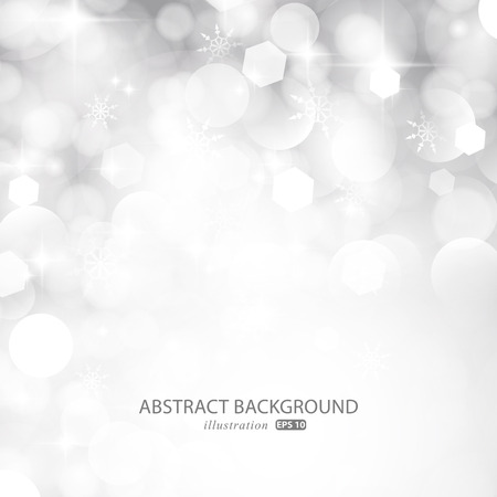 Glittery lights silver abstract Christmas background.のイラスト素材