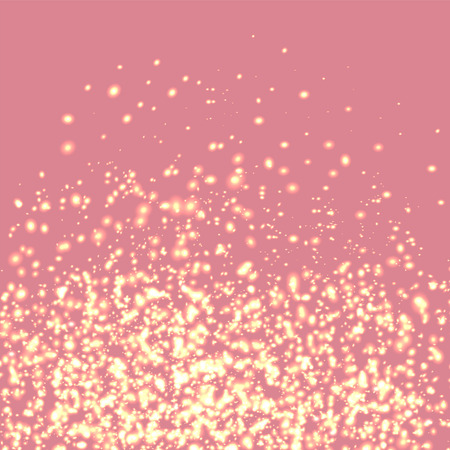 Glittering stars on golden glittering Christmas background.のイラスト素材
