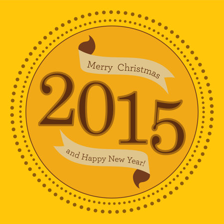 Merry Christmas and Happy New Year card design. Perfect as invitation or announcement.のイラスト素材