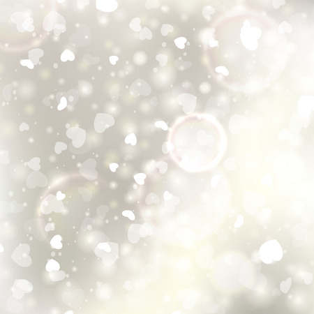 Glittery lights silver Valentine's day background from hearts.のイラスト素材