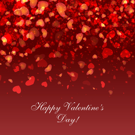 Happy Valentine's day card hearts light background.のイラスト素材