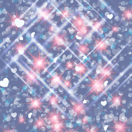 Happy Valentine's day card hearts light background.のイラスト素材