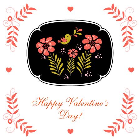 Happy Valentine's day greeting card. Perfect as invitation or announcement.のイラスト素材