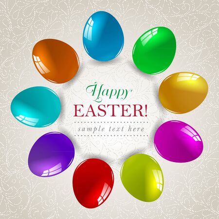 Happy easter greeting card.のイラスト素材