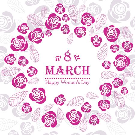Happy Women's Day greeting card.のイラスト素材