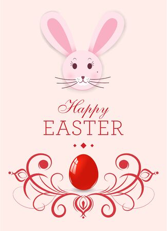 Happy Easter card illustration.のイラスト素材