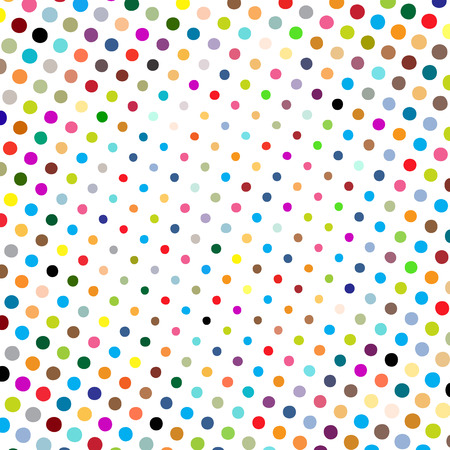 Abstract illustration design of colorful bright polka dots.のイラスト素材