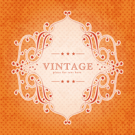 Vintage invitation card. For vector version, see my portfolio.のイラスト素材