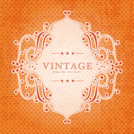 Illustration for Vintage invitation card. For vector version, see my portfolio. - Royalty Free Image