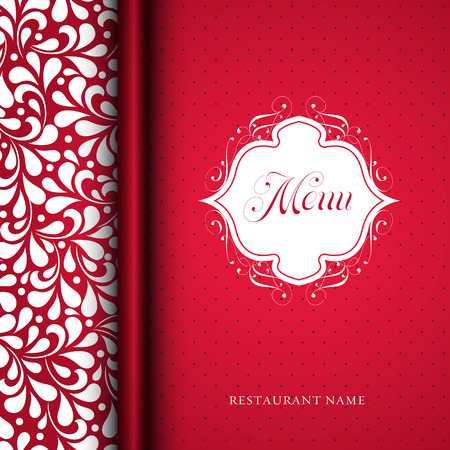Restaurant menu cover design. For vector version, see my portfolio.のイラスト素材