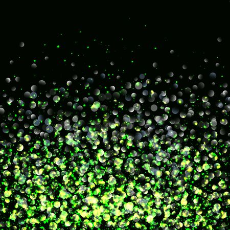 Green colour bokeh abstract light background illustration.のイラスト素材