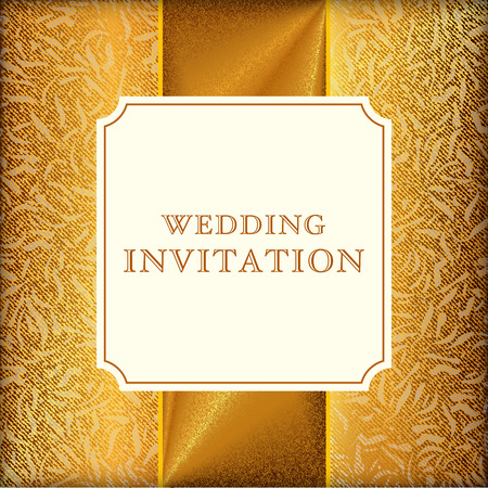 Wedding card or invitation with floral ornament background. Perfect as invitation or announcement.のイラスト素材