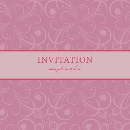 Wedding card or invitation with floral ornament background. Perfect as invitation or announcement.のイラスト素材