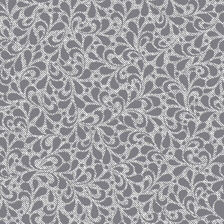 Black floral seamless pattern.のイラスト素材