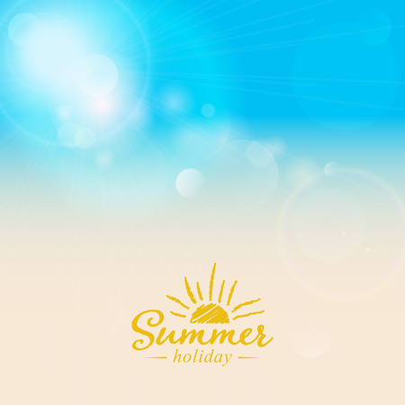 Tropical sea background illustration. Summer holiday.のイラスト素材