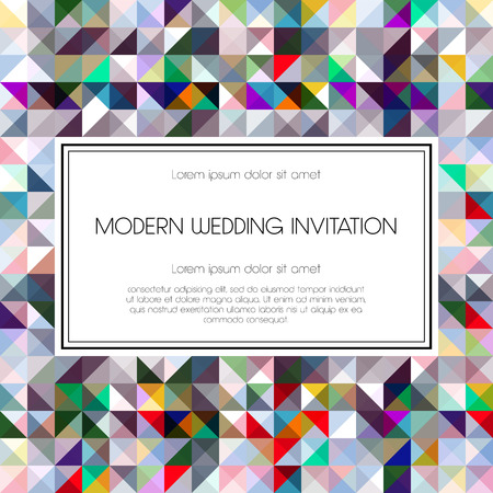 Geometrical invitation card. Perfect as invitation or announcement.のイラスト素材