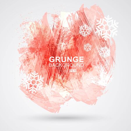 Figured brush strokes brush and ink. Winter festive mood.のイラスト素材
