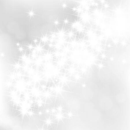 Glittery lights silver abstract Christmas background.のイラスト素材