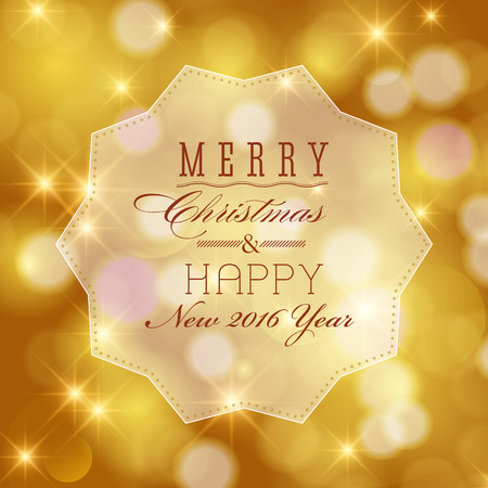 Luxury Merry Christmas and Happy New Year card design. Perfect as invitation or announcement.のイラスト素材