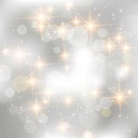 Glittery lights silver abstract Christmas background.のイラスト素材