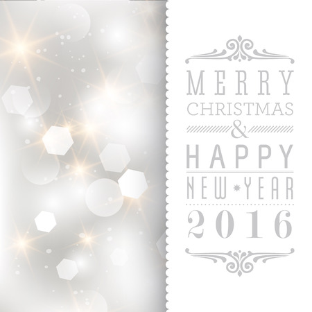 Glittery lights silver abstract Christmas background. Holiday invitation card.のイラスト素材