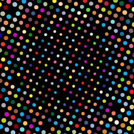 Abstract illustration design of colorful bright polka dots.のイラスト素材