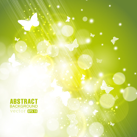 Cute abstract shining spring summer background with butterflies.のイラスト素材