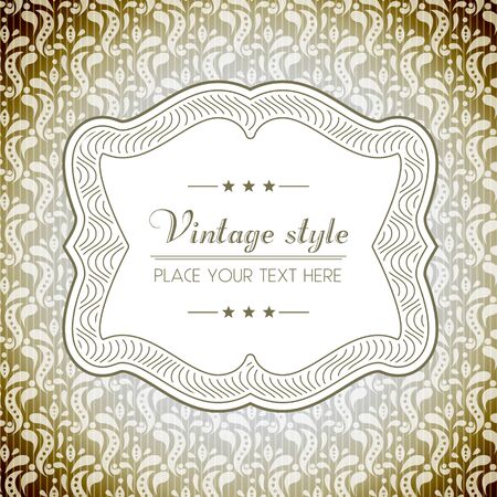 Cute wedding invitation card with vintage ornament background.のイラスト素材