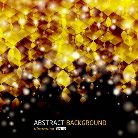 Abstract glowing illustration background. Ideal for Christmas or Festive background.のイラスト素材