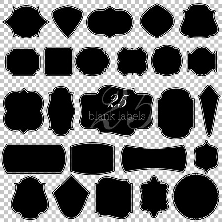 Blank label set illustration.のイラスト素材