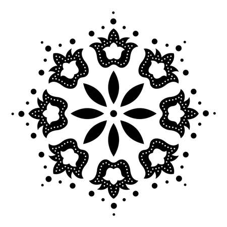 Floral vintage ornate element design.のイラスト素材