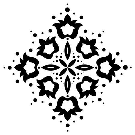Vintage ornate element with floral motifs.のイラスト素材