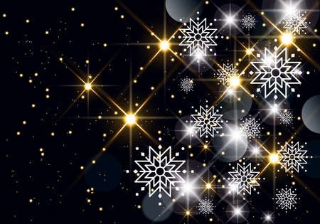 Glittery lights silver abstract Christmas background.のイラスト素材
