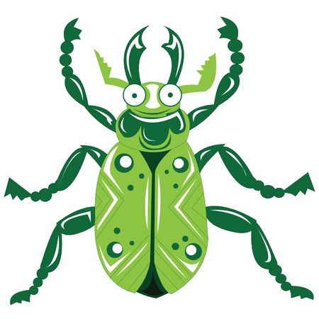 Weevil-green bug vector のイラスト素材
