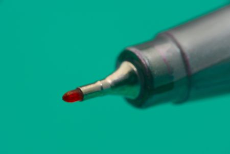 The tip of the pen- extreme macro. Size - 0.5 mmの写真素材
