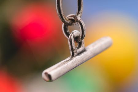 The metal connecting rings antique braceletの写真素材