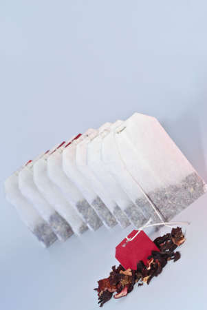 Tea bags and the welding is the manufacturer's labelの写真素材