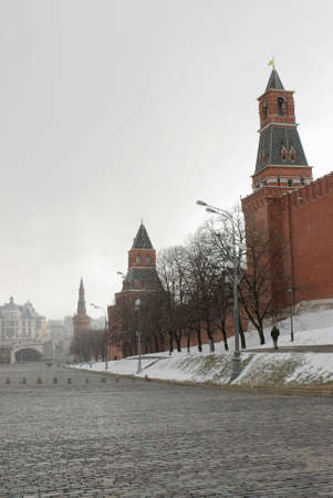 Inclement weather- the snow on Red Squareの写真素材