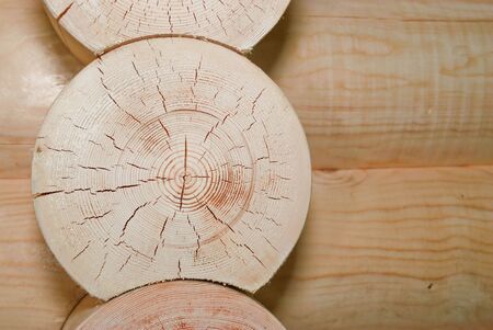 Logs- wood frame residential buildingの写真素材