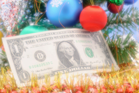 Christmas Baubles against sparkling background