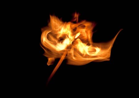 Raging flames- sparks of hot metalの写真素材