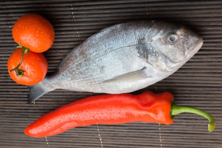 Fresh fish ice dorado- popular Mediterranean fish from ancient timesの写真素材