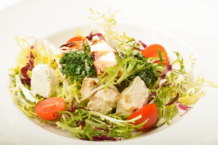 Salad diet light snack in the restaurantの写真素材
