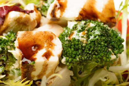 Salad diet light snack in the restaurantの写真素材